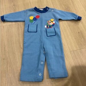 Vintage Healthtex Blue and Yellow with Decorative Patches